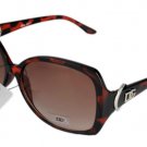 DG Eyewear Brown / Tort Retro SUNGLASSES Free Pouch!