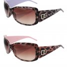 2 DG Eyewear 1 Purple & 1 Pink Animal Print  Sunglasses