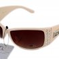 3 DG Eyewear  Rhinestone1-Blk 1-Brn 1-Cream Sunglasses
