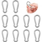 10PCS Stainless Steel Carabiners Caribeener Clips, 1.57 Inch Small Caribeaner