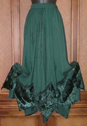 Fab Gypsy Elements Dancing Skirt Velvet 4 Colors!