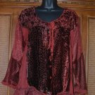 New Funky Elemental Hippie Top Red! FAB Details Blowout