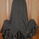 Incredible Pieced Gypsy Skirts W Velvet Color Jet Black
