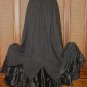 Incredible Pieced Gypsy Skirts W Velvet Color Jet Black