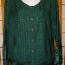 Funky Hippie Pointy Bottom Top W/Velvet & Embr. Choice