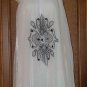 Black On White Flowy Persian Vibe Chunky Bead Chiffon Dress