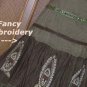 Blowout $94 Embellished Embroidered Circle Skirt Khaki Brown Medium