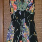 Funky Pixie Hem Long Top Black Floral Blowout