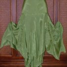 Pointy Bottom Godet Skirt Fairy Green