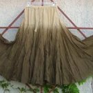 Perf Hippie Chick 1OAK Gradient Dye Full Fuller Fullest Skirt Khaki