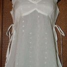 Eyelet Details Long Tie Sides Girly Summer Top Lg SALE