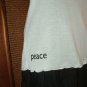 Asian Vibe Swoop Neck Tee Peace Calligraphy M