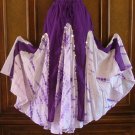Funky Hippie Twirlly Dancer Tie Dye Skirt Purples OS S-XL
