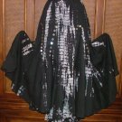 Gorgeous Twirlly Dancer Tie Dye Cotton Skirt Blk n Wht  S-XL