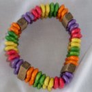 handmade rainbow-colored bracelet