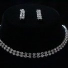 2 ROW CHOKER & EARRINGS SET