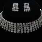 5 ROW CHOKER & EARRINGS SET