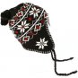 Winter Pom pom Ski Toddler Kids 1-3 years Knit Trapper Beanie Lined Hat Black