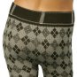 Ladies Funky Swirl Print Fake Jean Full Leggings Stretchy Footless Black Small
