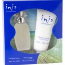 INIS Gift Set! 1 Fl Oz Cologne & 3.3 Oz Body Lotion!