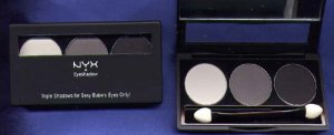 NYX 3 Color Eyeshadow Trio #1 White/Grey/Black