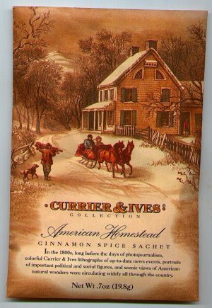 3 Currier & Ives Cinnamon Spice Sachet-Smells Heavenly!