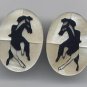 MOP HORSE Earrings-Beautiful-Hand Made Studs