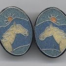 HORSE Earrings-Handmade-Inlay! Studs