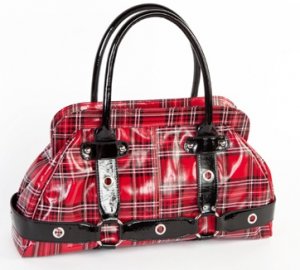 Rock N Roll Tartan Handbag  by Folter Brand New! SEXY! VEGAN!