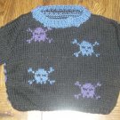 Baby Goth Hand Knit Sweater! Sz 18-24 Months-Cool!