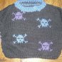 Baby Goth Hand Knit Sweater! Sz 18-24 Months-Cool!