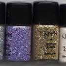 4 NYX GLITTER Powders-Nasty Colors! Discontinued!!!