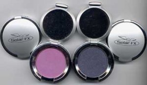4 SOLAR FX Eye Shadow Compacts! Blue & Pink 2 of Each!