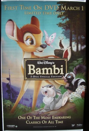 BAMBI DVD Movie Poster-Brand New!