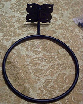 IRON Pot Holder w/Butterfly for the House! 8"