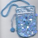 Beaded Camera/Cell Case -Baby Blue Beads & Sequins