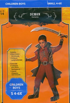 DEMON Costume  EEK!  Boys S 4-6X Brand New!