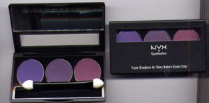 NYX 3 Color Eyeshadow Trio #6 PURPLE/Deep PURPLE/PRUNE