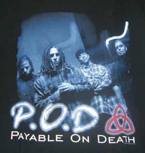 P.O.D. Vintage Concert T- Sz XL-New/Old Stock! 1999