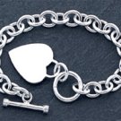 Engraveable Sterling Silver HEART Bracelet! BRAND NEW!
