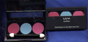 NYX 3 Color Eyeshadow Trio #13 CHERRY/COOL BLUE/PINK
