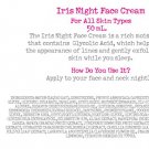 TimeBalm IRIS Night Face Cream By The Balm