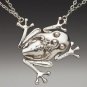 TREE FROG Pendant Necklace w/ Chain by Silver Spoon Jewelry-FABULOUS !