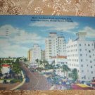 Collins Ave Miami Beach Florida Vintage Postcard