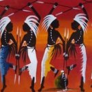 African Ceremony Oil on Canvas
