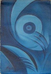 Abstract Bird Oil on Canvas