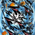 Blue Figurines Oil on Canvas