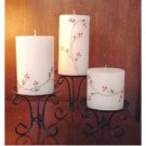 3pc Round Fresh Scented Carved Candle Set Model 822