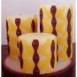 3 ¼  x  3”  Scented Carved Candle Model 515