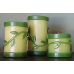 3 &Acirc;&frac14;  x  3&acirc;��  Scented Carved Candle Model 840